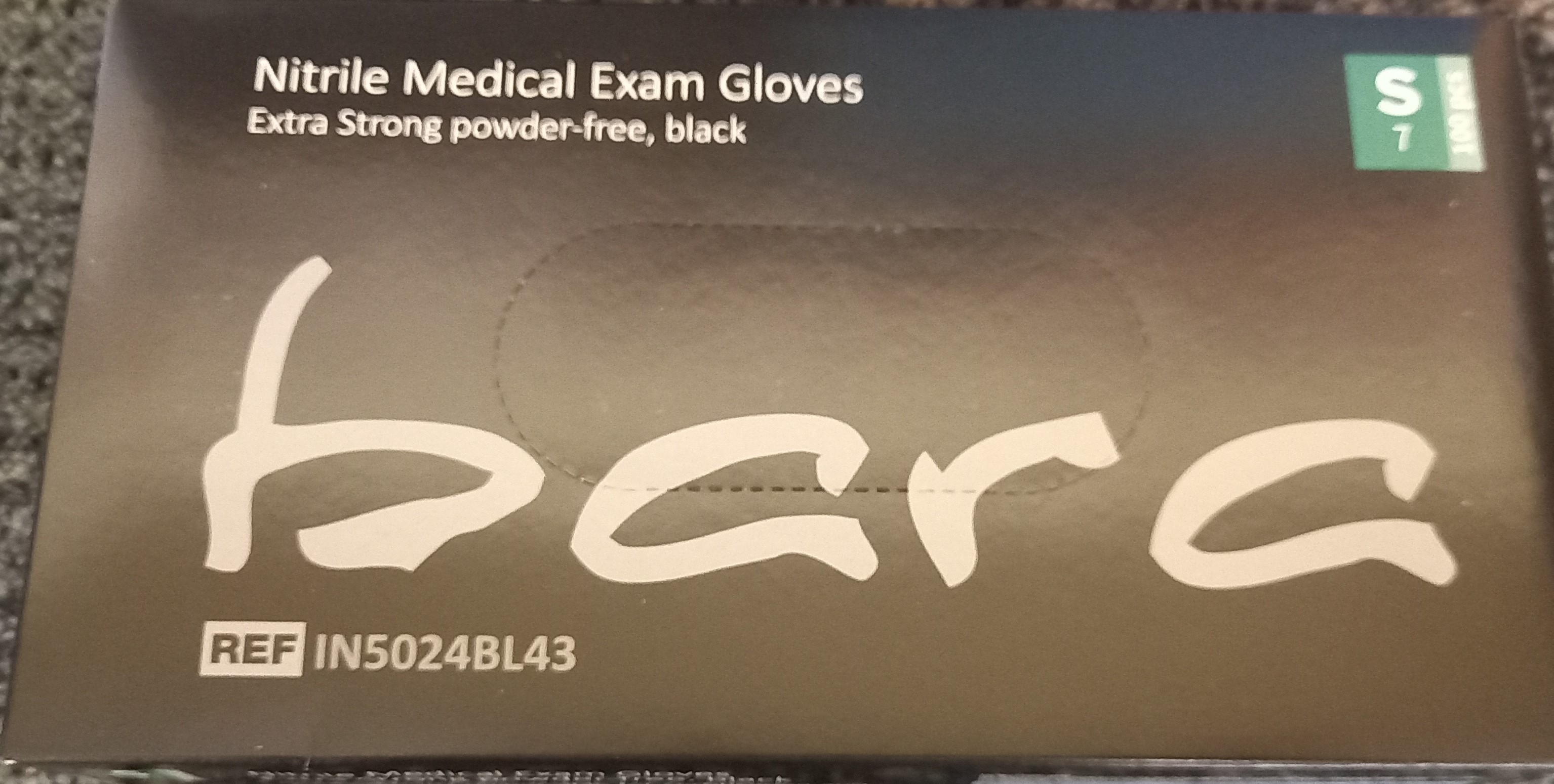 Bara vienkartinės pirštinės juodos S dydis 100 vnt