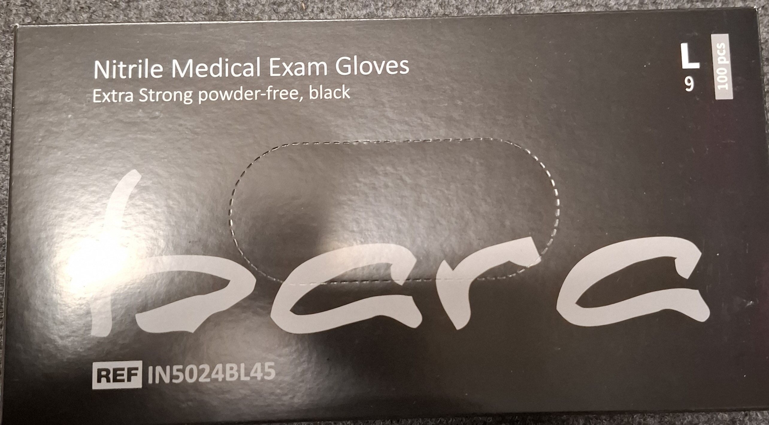 Bara vienkartinės pirštinės juodos L dydis 100 vnt vnt