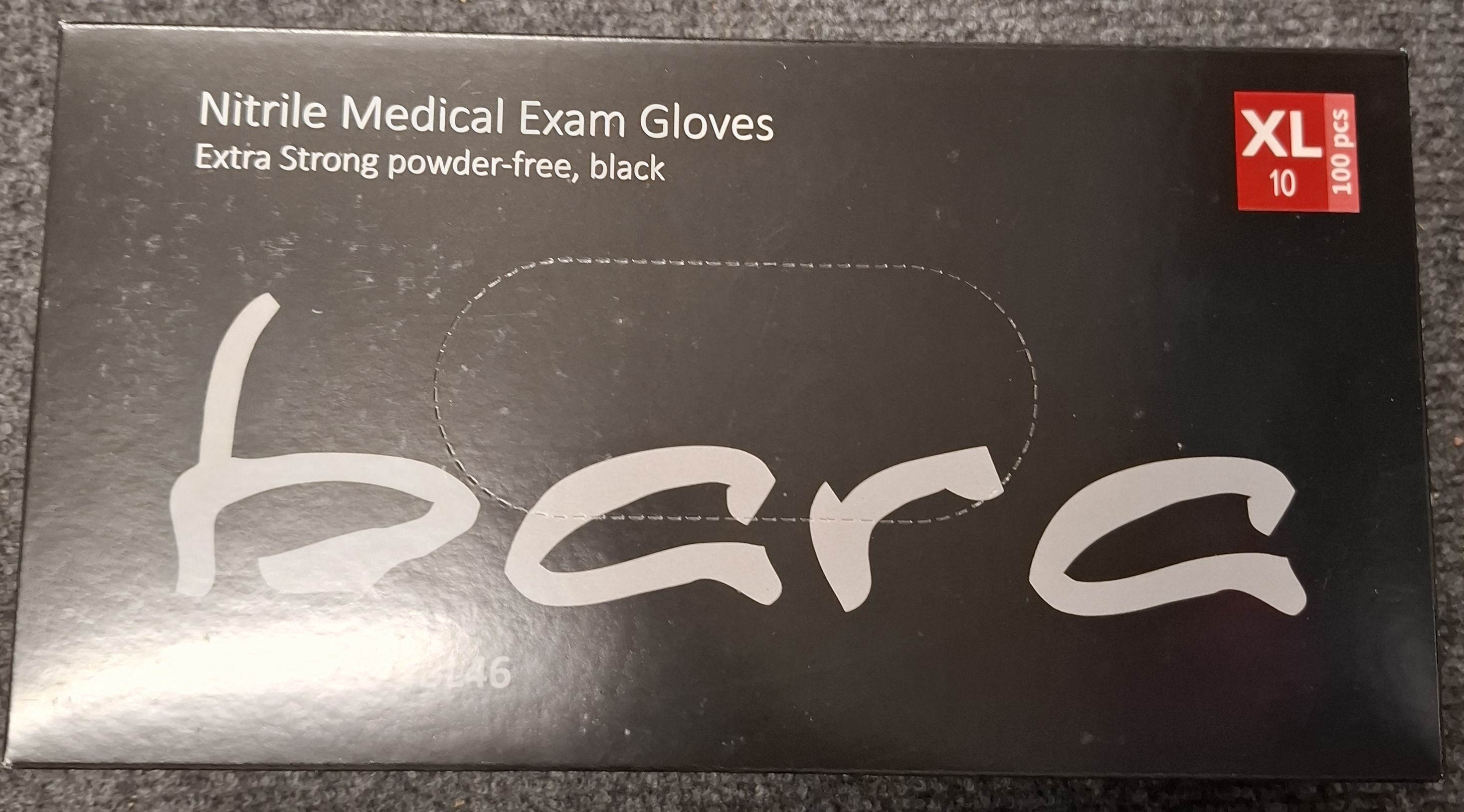 Bara vienkartinės pirštinės juodos XL dydis 100 vnt